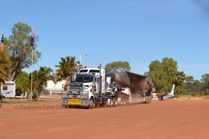 An F111 on the road to Darwin.